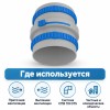 Муфта соединительная ТИХОНЯ СПВ ПЭ МС-75 ИРИС из АБС-пластика для СПВ ПЭ с 2 фиксирующими кольцами и ирисовым клапаном, D75