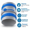 Муфта переходная ТИХОНЯ СПВ ПЭ МПРФ ИРИС-110/2x75 из АБС-пластика для СПВ ПЭ, с 2 ирисовыми клапанами для D75 и кольцами фиксации, с D110 на 2 выхода D75