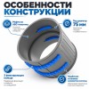 Муфта соединительная ТИХОНЯ СПВ ПЭ МС-75 из АБС-пластика для СПВ ПЭ с 2 фиксирующими кольцами, D75
