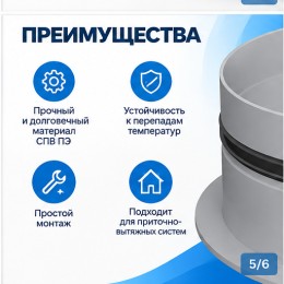 Проход через стену ТИХОНЯ СПВ ПЭ ПС-75 на улицу под СПВ ПЭ D75