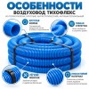 Воздуховод ТИХОНЯ СПВ ПЭ-110/98Т из полиэтилена, круглый, антистатический, антибактериальный, D75/63, с термоизоляцией по внешнему D146мм, L-30м