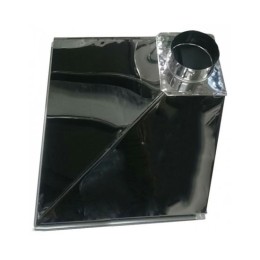 ЗВНП 1000х1500х400h d200 пристенный зонт вытяжной из нержавеющей стали