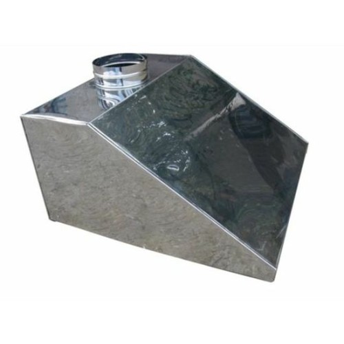 ЗВНПЖУ 600х 800х400h пристенный зонт вытяжной из нержавеющей стали с жироулавливающей кассетой