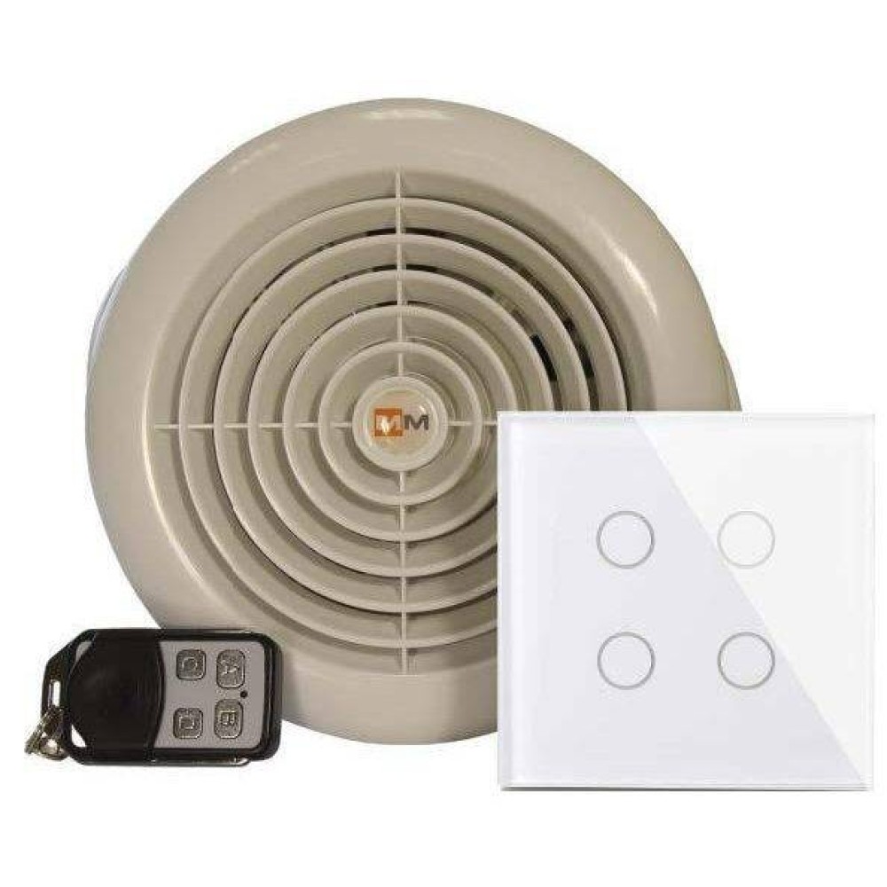 TkV-03 RF-SW (подогрев воздуха) Децентрализованная приточная установка Салюс с пультом в комбинации с настенным сенсорным переключателем