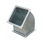 Прямоугольный отвод 45 400х400 на шине из оцинкованной стали