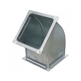 Прямоугольный отвод 45 500х400 на шине из оцинкованной стали