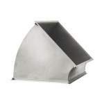 Прямоугольный отвод 45 600x400 S- 0.7 горизонтальный на шине из оцинкованной стали