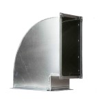 Прямоугольный отвод 90 700x400 S- 0.7 горизонтальный на шине из оцинкованной стали