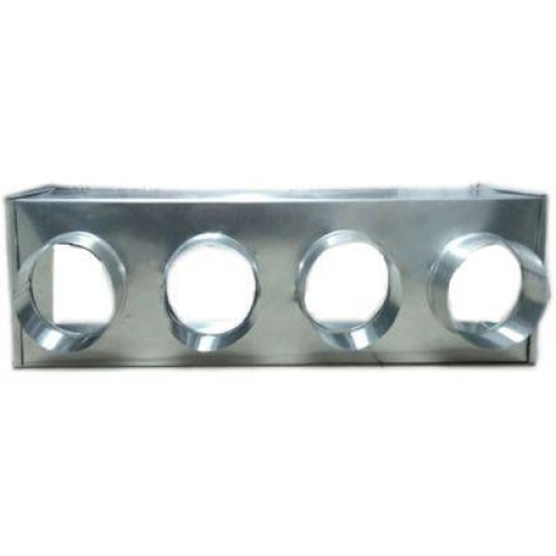 КСД 700х200x200-ф125 верхняя врезка (адаптер) камера статистического давления (адаптер) под вентиляционную решетку