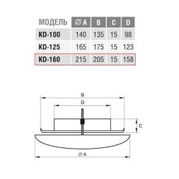 KD 160 деревянный универсальный диффузор