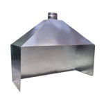 ЗВОПМ 300х400 Зонт вытяжной оцинкованный пристенный для мангала