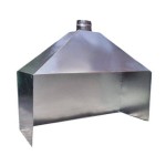 ЗВОПМ 400х500 Зонт вытяжной оцинкованный пристенный для мангала