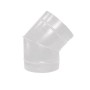 Полуотвод ф125 45° белый из оцинкованной стали