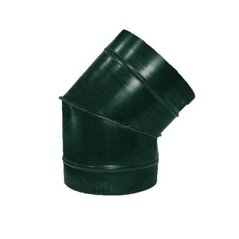 Полуотвод ф150 45° зеленый из оцинкованной стали