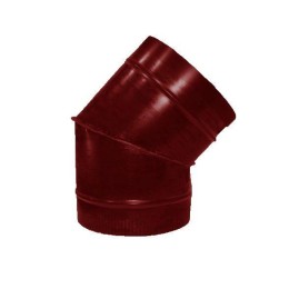 Полуотвод ф120 45° красный из оцинкованной стали