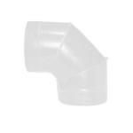 Отвод ф 80 90° белый из оцинкованной стали