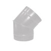 Полуотвод ф100 45° белый из оцинкованной стали