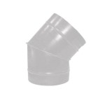 Полуотвод ф100 45° белый из оцинкованной стали