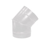 Полуотвод ф400 45° белый из оцинкованной стали