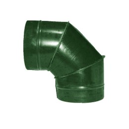 Отвод ф400 90° зеленый из оцинкованной стали