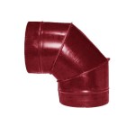 Отвод ф200 90° красный из оцинкованной стали