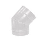 Полуотвод ф450 45° белый из оцинкованной стали