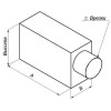 КСД 800х300х300h верхняя врезка камера статистического давления (адаптер) под вентиляционную решетку