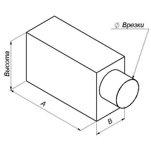 КСД 800х300х300h верхняя врезка камера статистического давления (адаптер) под вентиляционную решетку