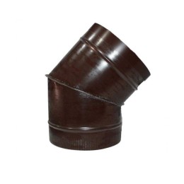 Полуотвод ф160 45° коричневый из оцинкованной стали