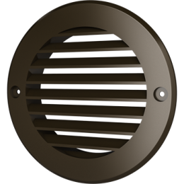 12РКН кор, Решетка наружная вентиляционная круглая с фланцем D125, ASA кор