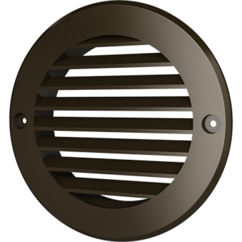 12РКН кор, Решетка наружная вентиляционная круглая с фланцем D125, ASA кор