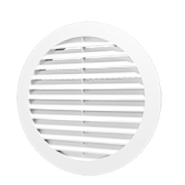 15РКН, Решетка наружная вентиляционная круглая с фланцем D150, ASA