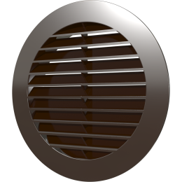 15РКН кор, Решетка наружная вентиляционная круглая с фланцем D150, ASA кор