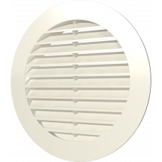 15РКН Ivory, Решетка наружная вентиляционная круглая с фланцем D150, ASA