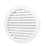 16РКН, Решетка наружная вентиляционная круглая с фланцем D160, ASA