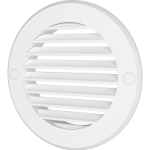 12РКН, Решетка наружная вентиляционная круглая с фланцем D125, ASA