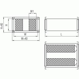 Шумоглушитель Shuft SRSr 400х200/1000