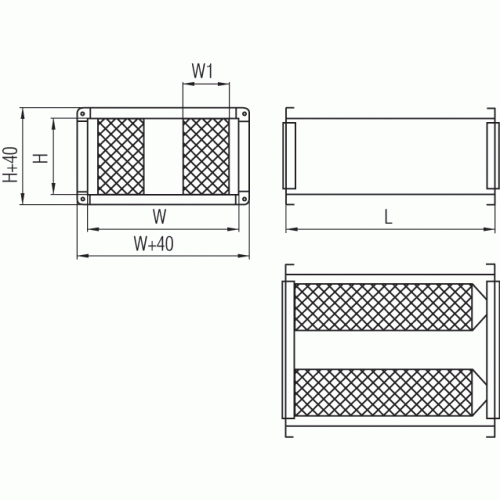 Шумоглушитель Shuft SRSr 400х200/1000