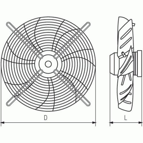 Вентилятор вытяжной осевой Shuft AXW 300-B-4E