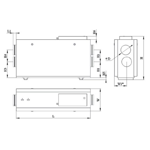 Установка приточно-вытяжная SHUFT UniMAX-P 800 SW-A