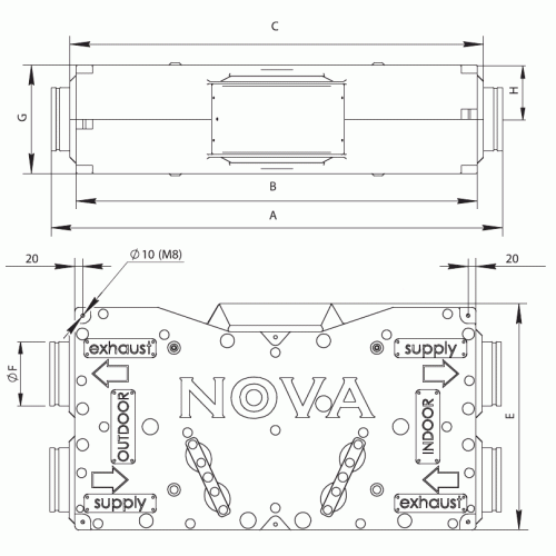 Установка приточно-вытяжная Shuft NOVA-300 Sensitive