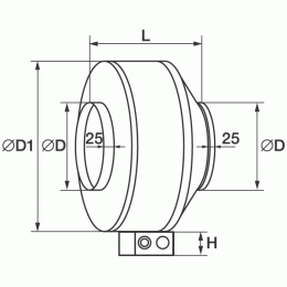 Круглый канальный вентилятор Shuft Tube 315 XL