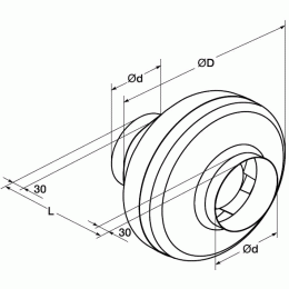 Вентилятор канальный центробежный Shuft CFk 125 MAX