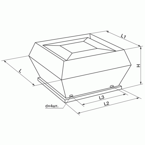 Вентилятор крышный Shuft RMVD 450/670-4 VIM