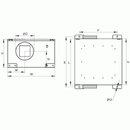 Вентилятор канальный круглый в звукоизолированном корпусе Shuft ICFE 125 VIM