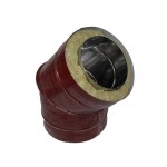 Отвод 45 100/180 нерж. 1,0/ оцинк. 0,5 красный