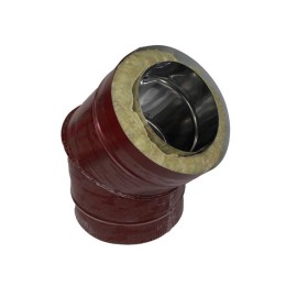 Отвод 45 250/310 нерж. 1,0/ оцинк. 0,5 красный