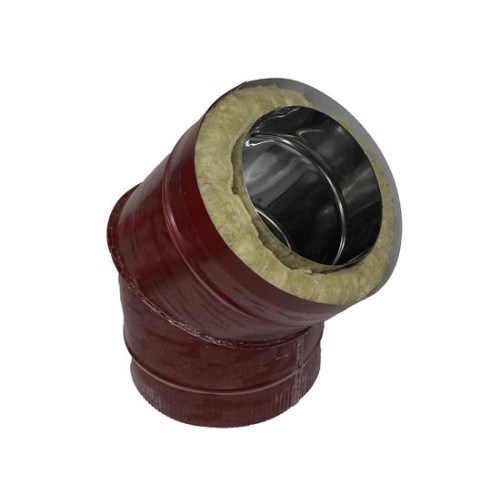 Отвод 45 160/230 нерж. 1,0/ оцинк. 0,5 красный