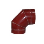 Отвод 90 200/280 оцинк. 0,5/оцинк. 0,5 красный