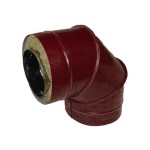 Отвод 90 250/310 нерж. 1,0/ оцинк. 0,5 красный